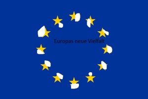 „Flag of Europe“ von User:Verdy p, User:-xfi-, User:Paddu, User:Nightstallion, User:Funakoshi, User:Jeltz, User:Dbenbenn, User:Zscout370 - File created by various Wikimedia users (see "Author").File based on the specification given at [1].. Lizenziert unter Gemeinfrei über Wikimedia Commons - https://commons.wikimedia.org/wiki/File:Flag_of_Europe.svg#/media/File:Flag_of_Europe.svg