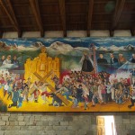 Chacas Kirche Gemälde mit Porträts von Padre Ugo de Censi und anderen