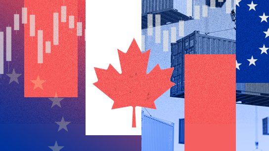 Symbolische Darstellung der EU-Kanada-Partnerschaft
